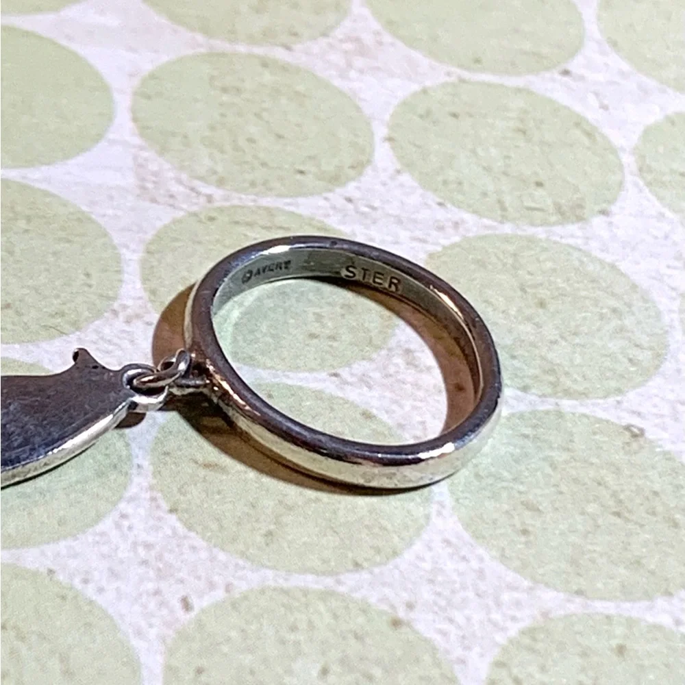 RETIRED James Avery Sterling Silver Penguin Dangle Ring - Picture 6 of 7